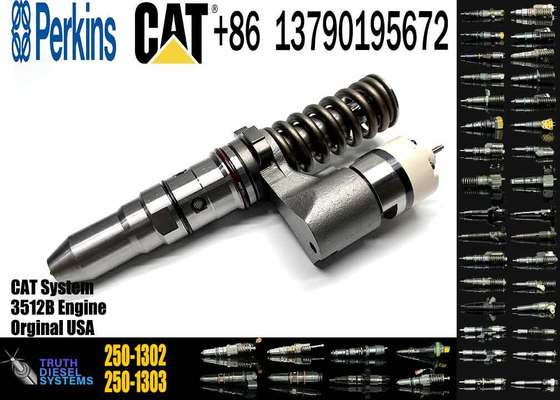 250-1302 2501302 Diesel Fuel Injector for Caterpillar CAT 3512B 3516B 10R-1303 Common Rail Injection Valves