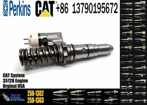 250-1302 2501302 Diesel Fuel Injector for Caterpillar CAT 3512B 3516B 10R-1303 Common Rail Injection Valves