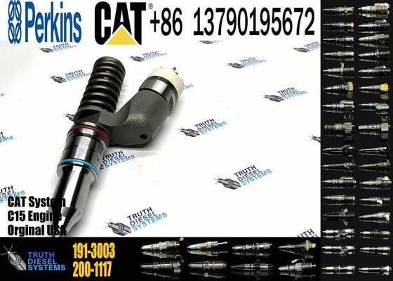 Excavator Accessories for CAT C11 C13 C15 Fuel Injector 191-3003 1913003 200-1117 2001117 for Construction Machinery