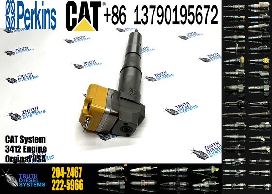 New Diesel Common Rail Fuel Injector 204-2467 232-1166 232-1167 20R-5392 232-1168 Steel for Sprayer Excavator 3412 Truck Parts