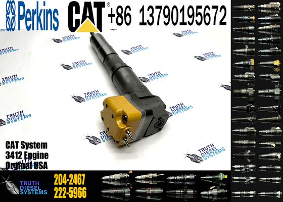 New Diesel Common Rail Fuel Injector 204-2467 232-1166 232-1167 20R-5392 232-1168 Steel for Sprayer Excavator 3412 Truck Parts