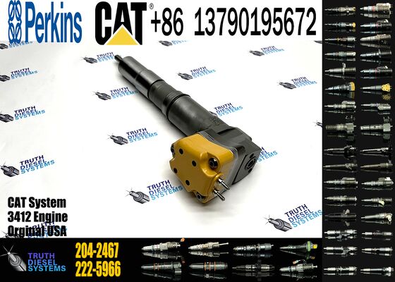 New Diesel Common Rail Fuel Injector 204-2467 232-1166 232-1167 20R-5392 232-1168 Steel for Sprayer Excavator 3412 Truck Parts